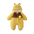 Winter unisex baby rompers - thickened, warm, fleece-lined, super cute bee design - winter outfit