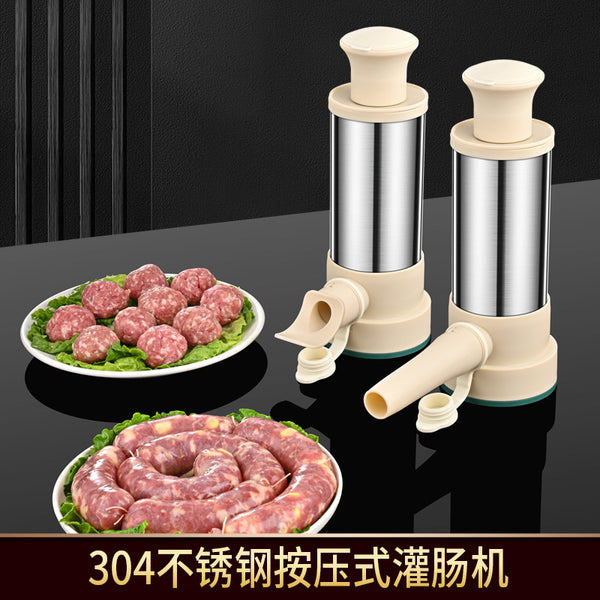 Sausage machine Enema machine Household manual small sausage machine Hand crank sausage filling artifact Multifunctional hand push meatball machine
