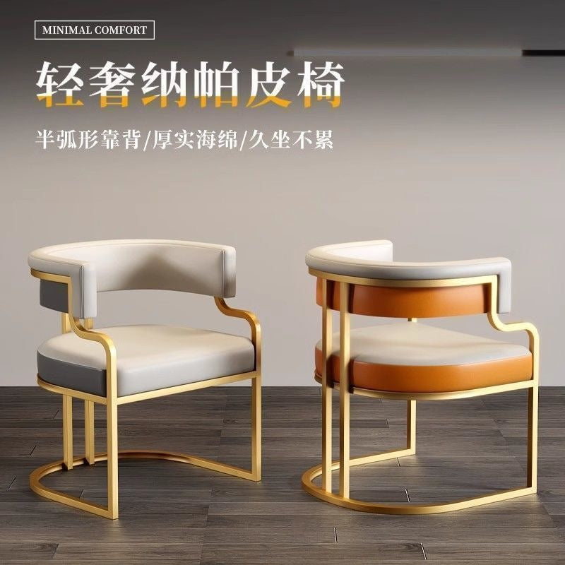 Light luxury single sofa chair casual stool small apartment makeup chair small apartment back chair manicure chair reception chair