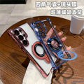 Samsung s25 ultra phone case, compatible with s26, transparent four-corner magnetic kickstand case, note20, export a37