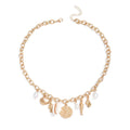 Wholesale necklaces: european and american casual & vacation style, high-end seashell necklaces, faux pearl conch & seahorse disc pendants