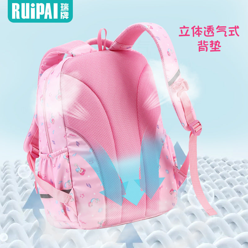 School bags for girls, primary school students, grades one, two, three to six, ultra-light weight reduction, large-capacity girls and children's school bags wholesale