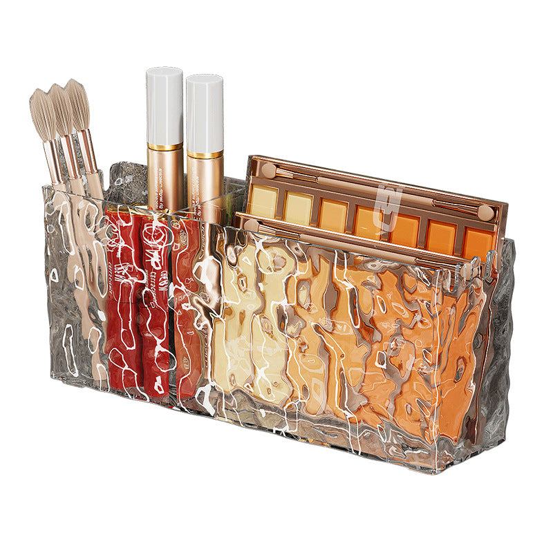 Multifunctional bathroom storage rack with compartments, drainable, no-punch wall-mounted bathroom wall cosmetic storage box