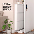 Ultra-slim steel tilt-out shoe cabinet - 12cm space-saving entryway organizer for small apartments - wall-mounted shoe rack