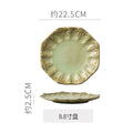 8.8inch plate-fruit green