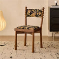 Walnut color + retro tulip cushion