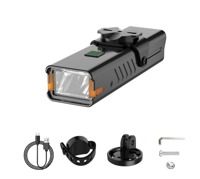 Bright light-sensitive bicycle light Aluminum alloy night lighting Side warning cutoff line Car light Children's night riding headlights