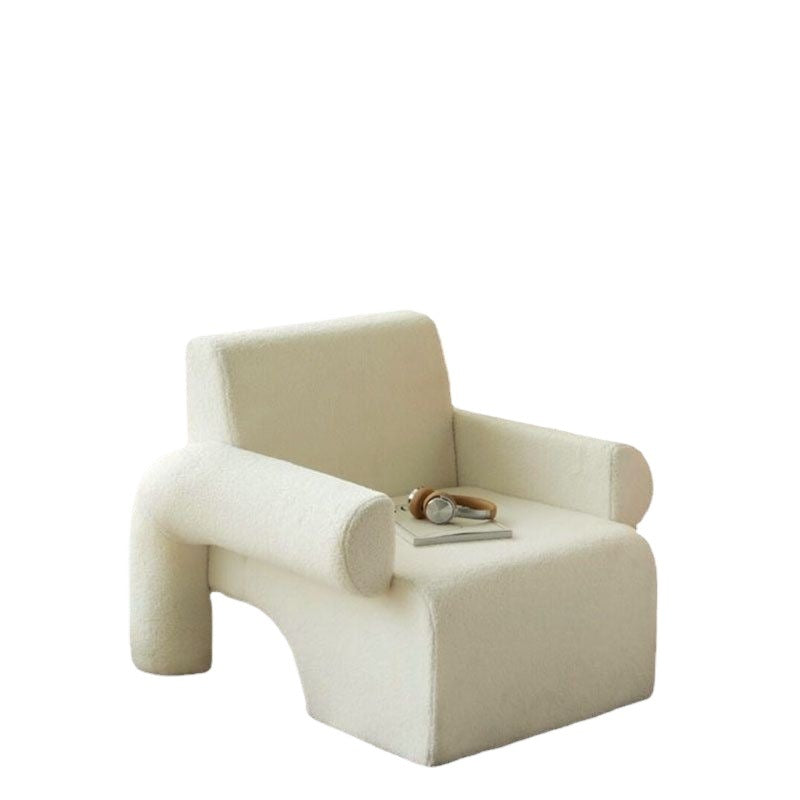 Nordic light luxury single sofa small apartment designer creative living room balcony lazy popular cashmere sofa chair