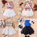 girls' sleeveless flounced fluffy gauze princess dress