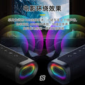 New wireless bluetooth speaker with rgb lighting, deep bass, high volume, portable outdoor fabric waterproof speaker