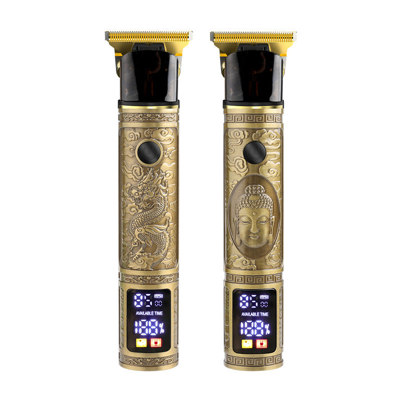 New arrivalfor home lcd digital display electric hairdresser hair salon special electric clipper washable engraving oil head electric clipper