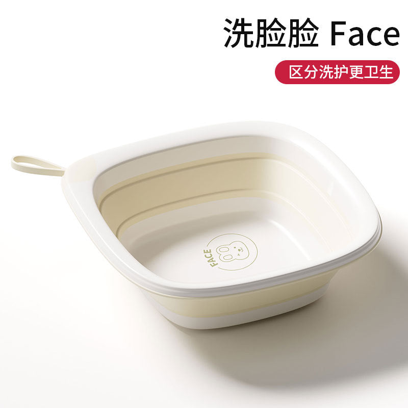 Baby face wash foldable basin can be hung newborn children's wash bottom foot basin baby special foldable small basin