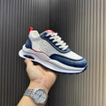 Men's 2025 new winter breathable mesh white sneakers, men's fashion chunky sole athletic casual ins trendy shoes