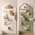 Entrance hole board wall storage rack wooden solid wood storage wall cloud display rack wall hanging clothes rack
