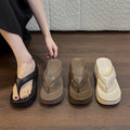 8cm height increasing eva new flip-flops women's thick soleeasiest for matchcasual flip-flops shoes outwear height increasing sandals