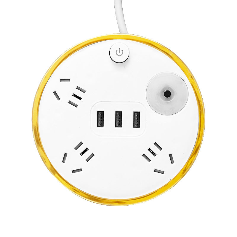 Retractable student power strip - multi-function, multi-outlet usb charging station for office, home, and dorm use - corded power strip