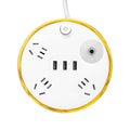 Retractable student power strip - multi-function, multi-outlet usb charging station for office, home, and dorm use - corded power strip