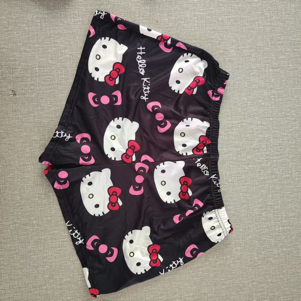 Fashion  summer best selling hello kitty walking pants cartoon pajamas women's summer thin casualloosenew arrival home