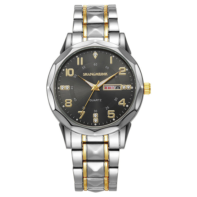 Shangmei men's business watch - waterproof, luminous, trendy quartz wristwatch for students and high school students