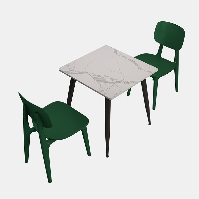 Company staff canteen dining table and chairs student canteen snack bar combination catering commercial 4 staff school restaurant