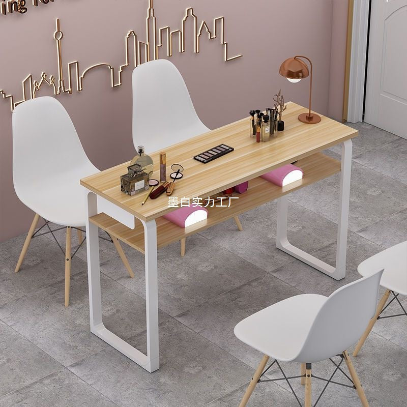 Nail art table Economy Internet celebrity single and double three-person Korean dressing table Nail art table and chair set