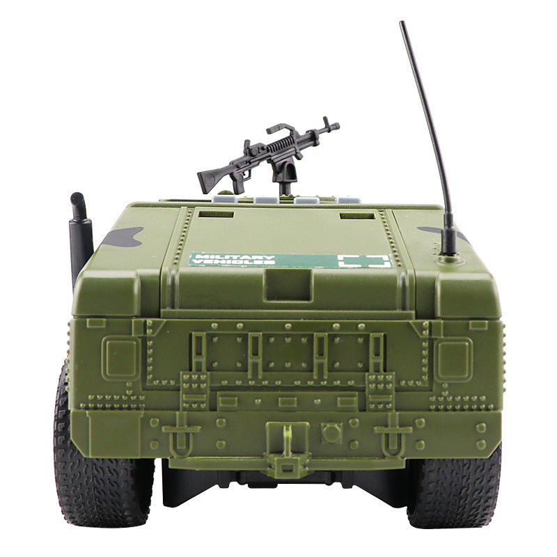 Large hummer simulation military jeep off-road vehicle armored car model inertia children's toy boy birthday gift