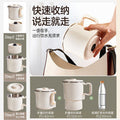 Foldable water kettle, cross-border electric kettle, mini portable stainless steel kettle, travel & business trip thermos kettle