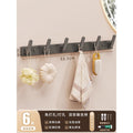 Wall-mounted over-the-door hook rack - no drilling required, adhesive hook strip for entryway, strong load-bearing capacity for clothes and hats