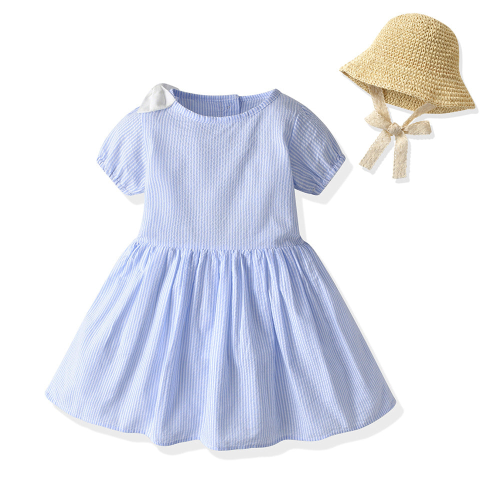 Wholesale children's clothing direct from the manufacturer: boys' preppy-style short-sleeved plaid shirt and suspender shorts set, dropshipping available
