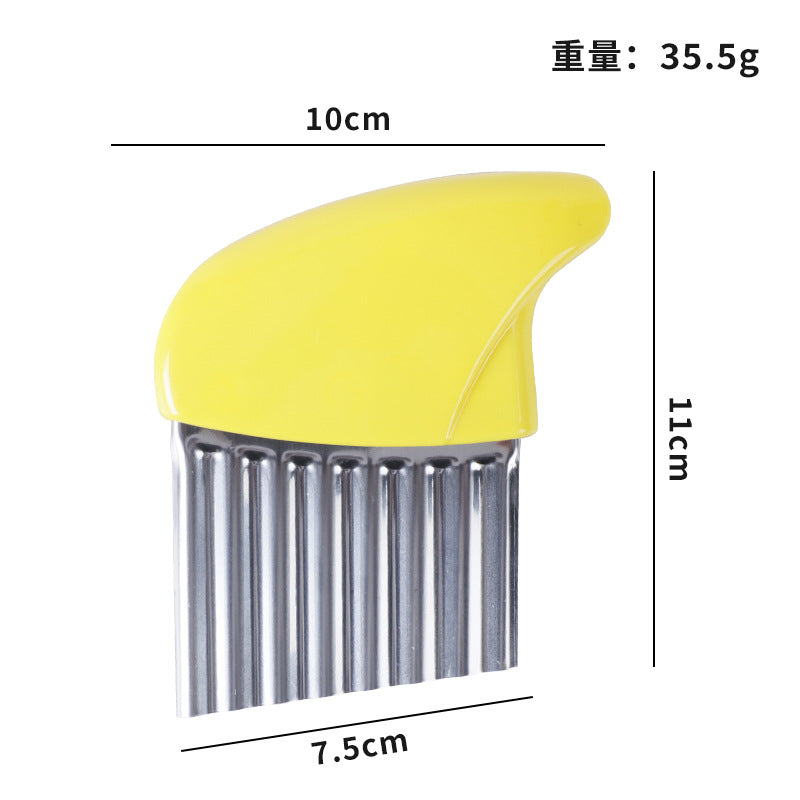 hot-selling wave multi-functional kitchen knife stainless steel french fries wolf tooth potato knife potato slicer potato cutter