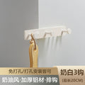 White hook, coat hook, entrance to the door, no punching in the entrance, storage hanger, key row hook storage rack on the wall