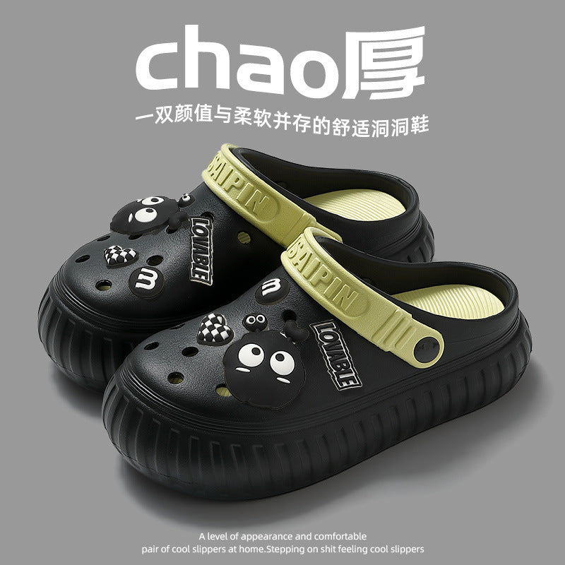 Crocs women's summer outwear 2024best selling thick sole heightening beach non-slip toe cap sandals women's new arrival
