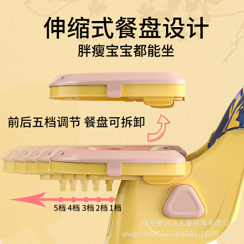 Baby Dining Chair Eating Multifunctional Foldable Portable Home Chair Baby Dining Table Chair Seat Children's Dining Table