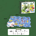 puzzle track car diy free assemble multi-scene map track electric car kids educational toy