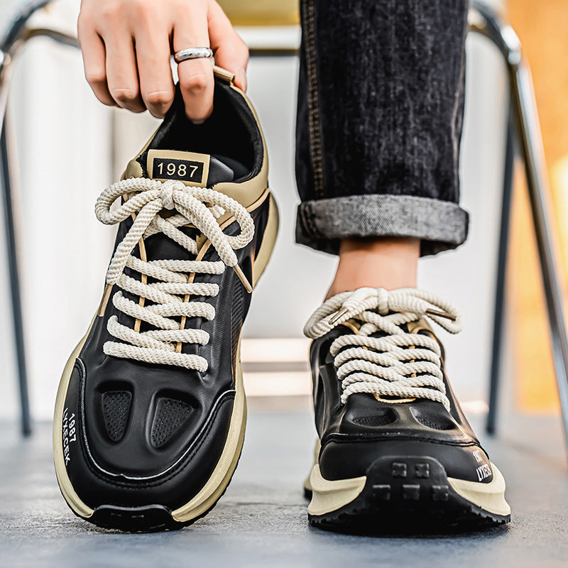 Men's spring 2026 new arrival: trendy, popular, soft-soled casual sneakers for teens - designer streetwear dad shoes