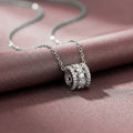 8423 white diamond slim waist steel necklace