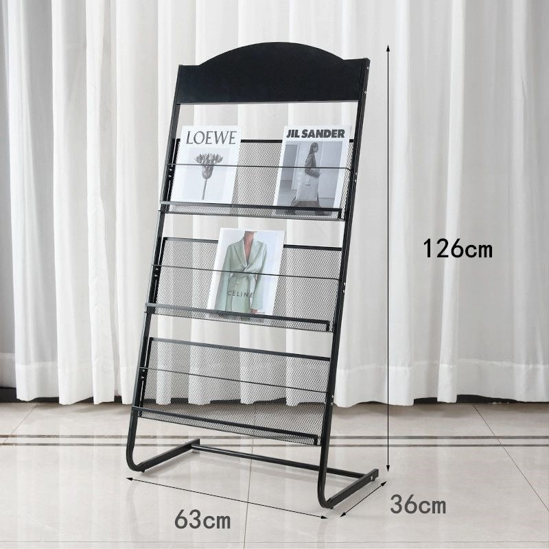 Floor magazine rack, newspaper rack, book rack, display rack, promotional material rack, single page rack, storage rack