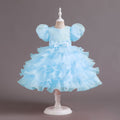 Ready-to-ship wholesale children's clothing: puff sleeve sequin mesh tutu princess dress, girls' christmas dress, kids' dress