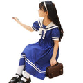 Girls' summer dresses  new styles: trendy and chic preppy princess dresses for mid-to-large children, nautical style skirts