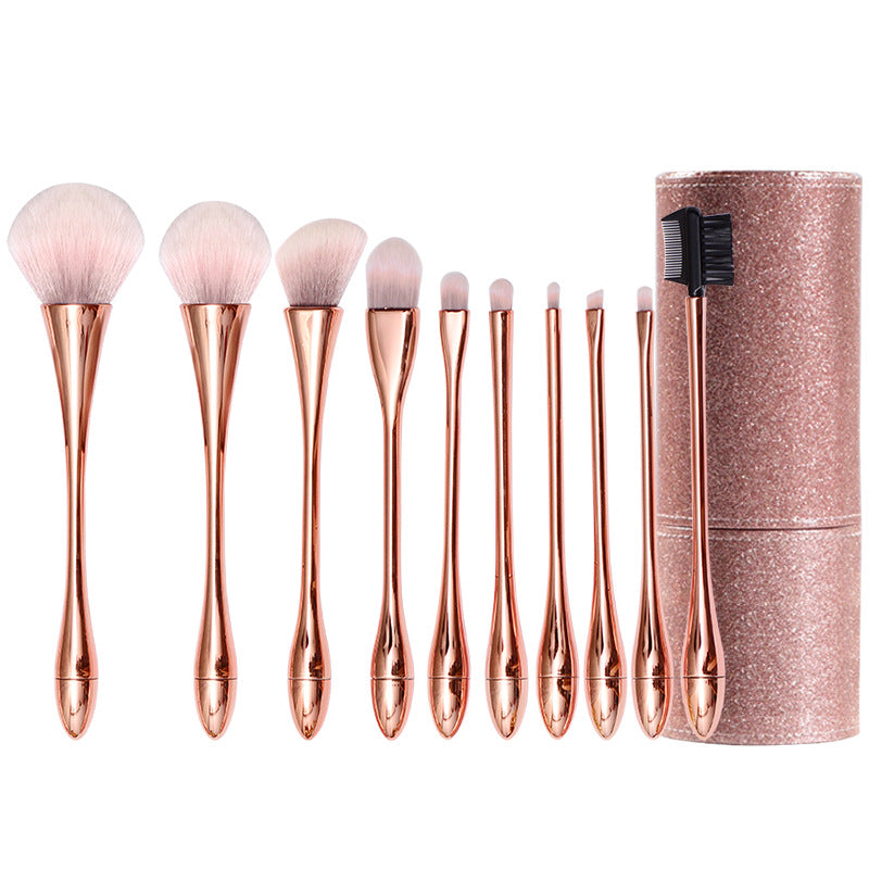 Sujilian xiaomanyao 10-piece set of complete makeup brushes, novice beauty tools, loose powder, blush brush, eye shadow makeup brush
