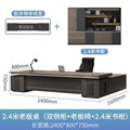 2.4m boss table + 2.4m bookcase (six doors) + boss chair