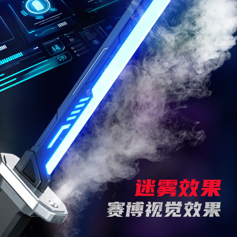 Tiktok viral spray firework lightsaber - wandering swordsman glowing laser sword - katana toy for kids & boys