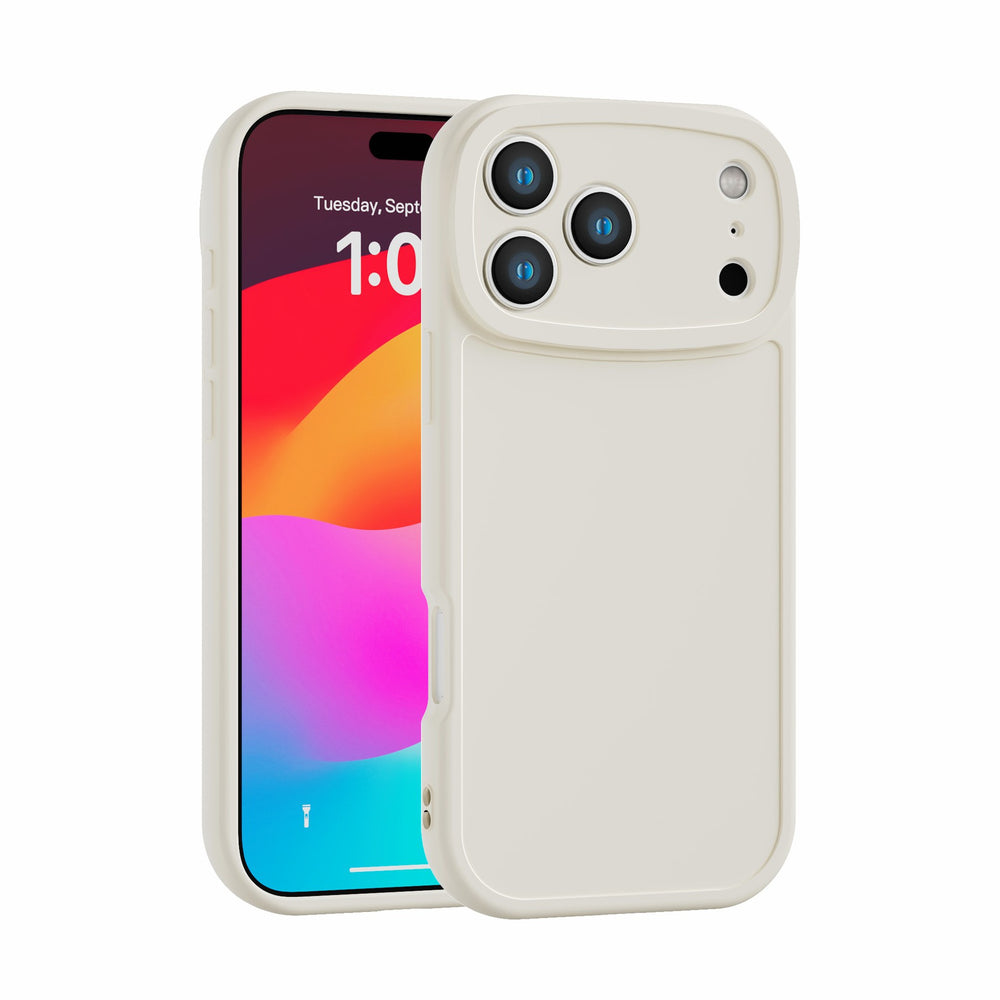 Suitable for apple 17 big eyes frosted groove leather mobile phone protective case iphone16pm lambskin material case