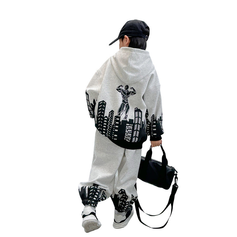 Autumn suitnew arrivalk-style medium david sweatshirt cool and stylish boy spring & fall style long sleeves cool clothes