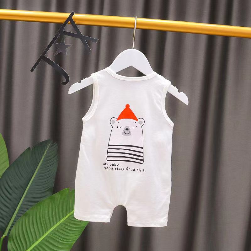 Infant summer lightweight sleeveless romper - casual, athletic, and perfect for lounging or outings