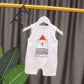 Infant summer lightweight sleeveless romper - casual, athletic, and perfect for lounging or outings