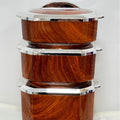 Hot-selling 3pcs square thermal insulation box wood grain color sealed leak-proof thermal insulation lunch box