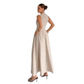 european and american cross-border new sleeveless french cinched waist maxi dress for women
