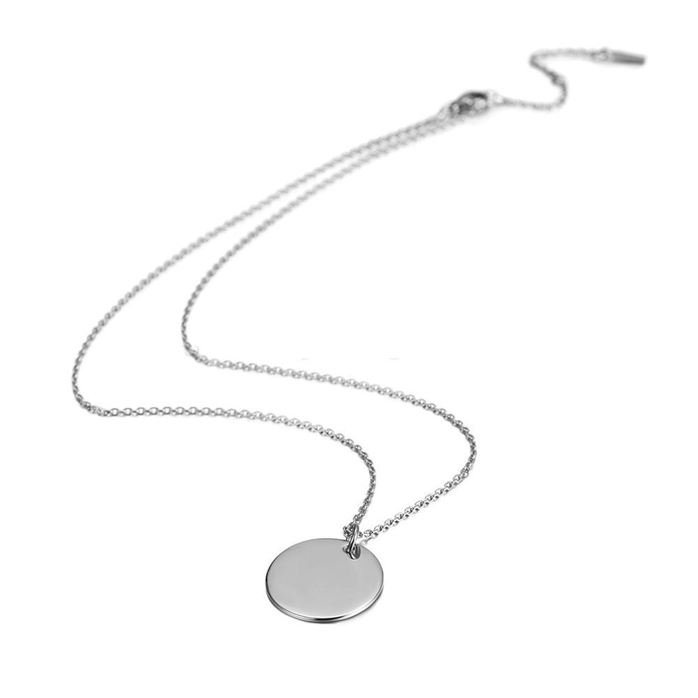 European and american fashion jewelry women's smooth round pendant heart lock necklace 18k gold necklace jewelry wholesale manufacturer