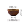 Retro casual kiln style ceramic special-shaped bowls, plates, household fruit salad bowls, ceramic steak plates, fish plates, vegetable plates